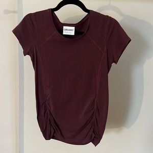 Cariloha dark purple ribbed shirt